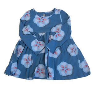 Tea Collection Girls Blue Floral Dress size: 18-24 Months